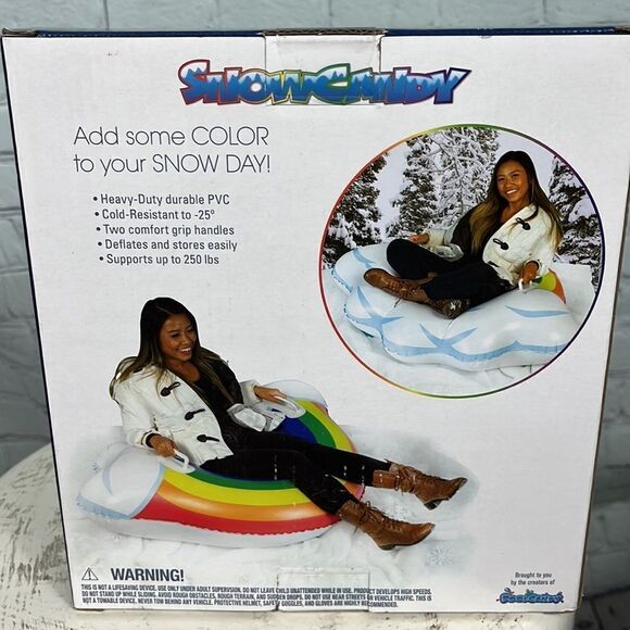 SnowCandy 48" Artic Rainbow Jumbo Snow Tube Size 53x40x11 Inches - Picture 2 of 2